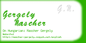 gergely mascher business card